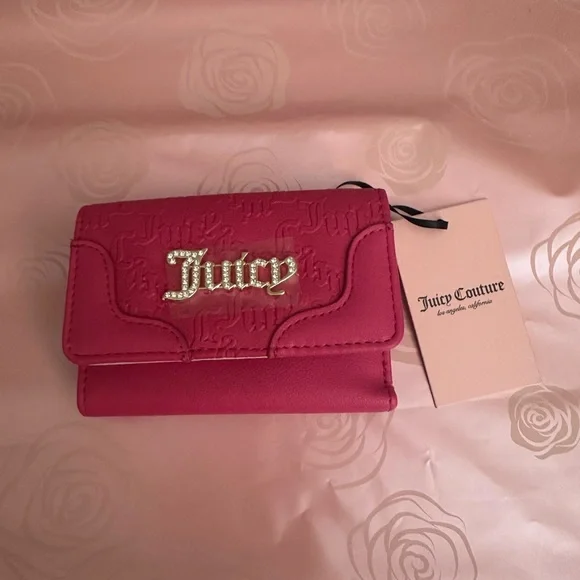 COPY - Juicy Couture Pink Flash Double sided Trifold Wallet - Picture 1 of 6
